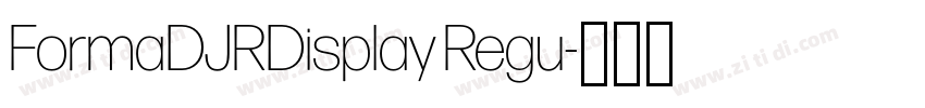 FormaDJRDisplay Regu字体转换